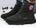 回力(Warrior)雪地靴男冬季高帮靴子男靴加绒加厚保暖鞋1984 黑色 44 实拍图