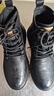 骆驼（CAMEL）男鞋马丁靴软皮面2025新款冬季加绒户外徒步休闲鞋厚底工装靴男 G15W342009黑色【升级款】 39 实拍图