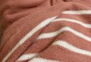 ubras加绒睡衣冬女家居服套装情侣可外穿慕斯条纹舒适居家 蜜桃茶-女士套装 XL 实拍图