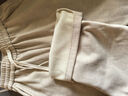 三彩【宋轶同款】冬款加绒保暖休闲长裤高腰松紧直筒裤宽松女 米白色 S 155/64A 实拍图