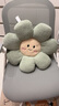 金号毛绒绒花朵坐垫屁垫沙发飘窗卧室地上椅子座垫 蓝色 45x45cm 实拍图