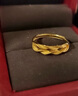 潮宏基麦穗足金黄金戒指女手饰送女友生日礼物计价 约3.15g 实拍图