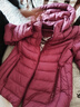 坦博尔轻薄羽绒服女短款宽松脱卸帽秋保暖女士外套TD236256 富贵紫 170  实拍图