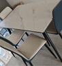 全友家居意式圆形岩板餐桌椅子组合套装客厅家用现代简约长方形吃饭桌 岩板|白色|1.4m桌+餐椅桔*2+灰*4 实拍图
