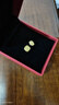 中国黄金（CHINA GOLD）足金拉丝小方糖耳钉女款黄金绕线耳饰品情人节生日礼物送女友老婆 【今/次日达】拉丝小方糖耳钉 约2.3g 实拍图