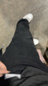 肆缄胖子大码弯刀牛仔裤男大屁股显瘦vibe裤子美式高街宽松大码微喇裤 黑色 5XL 适合200-230斤 实拍图