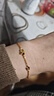 中国黄金（CHINA GOLD）四叶草黄金手链女款足金结婚转运珠生日生日送女朋友礼物送老婆 足金四叶草手链 约2.3g【玫瑰礼盒】 实拍图