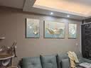 画测欧美梵高手绘油画世界名画卧室壁画餐厅挂画美式丰收客厅装饰画 T8763 50*35cm单幅 纹理面+美式棕框（99%用户选择） 实拍图