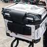星骑侠裂行pcx160摩托车尾箱uy125uu铝合金尾箱巧格i电动车小牛n1后备箱 36L银版花+内衬+靠背+碳钢底座 实拍图