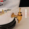瓷小奴（CIXIAONU） 景德镇陶瓷酒坛酒瓶酒壶密封仿古酒坛酒具酿酒罐10斤20斤50斤 20斤山水金铜龙头 实拍图