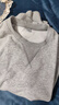 JEANSWEST LIFE真维斯无帽卫衣男春秋季宽松打底外套倒三角设计重磅圆领上衣男 实拍图