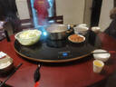 富得莱饭菜保温板加热菜板暖菜板圆形家用智能多功能带火锅电磁炉自动恒温餐桌旋转盘神器 触控黑105cm电动旋转电磁炉火锅 实拍图