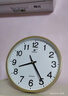 七王星圆形小挂钟可摆放带支架挂座两用钟表卧室书房挂表家用床头石英钟 大台挂座挂两用9英寸香槟色 9英寸 23厘米 实拍图
