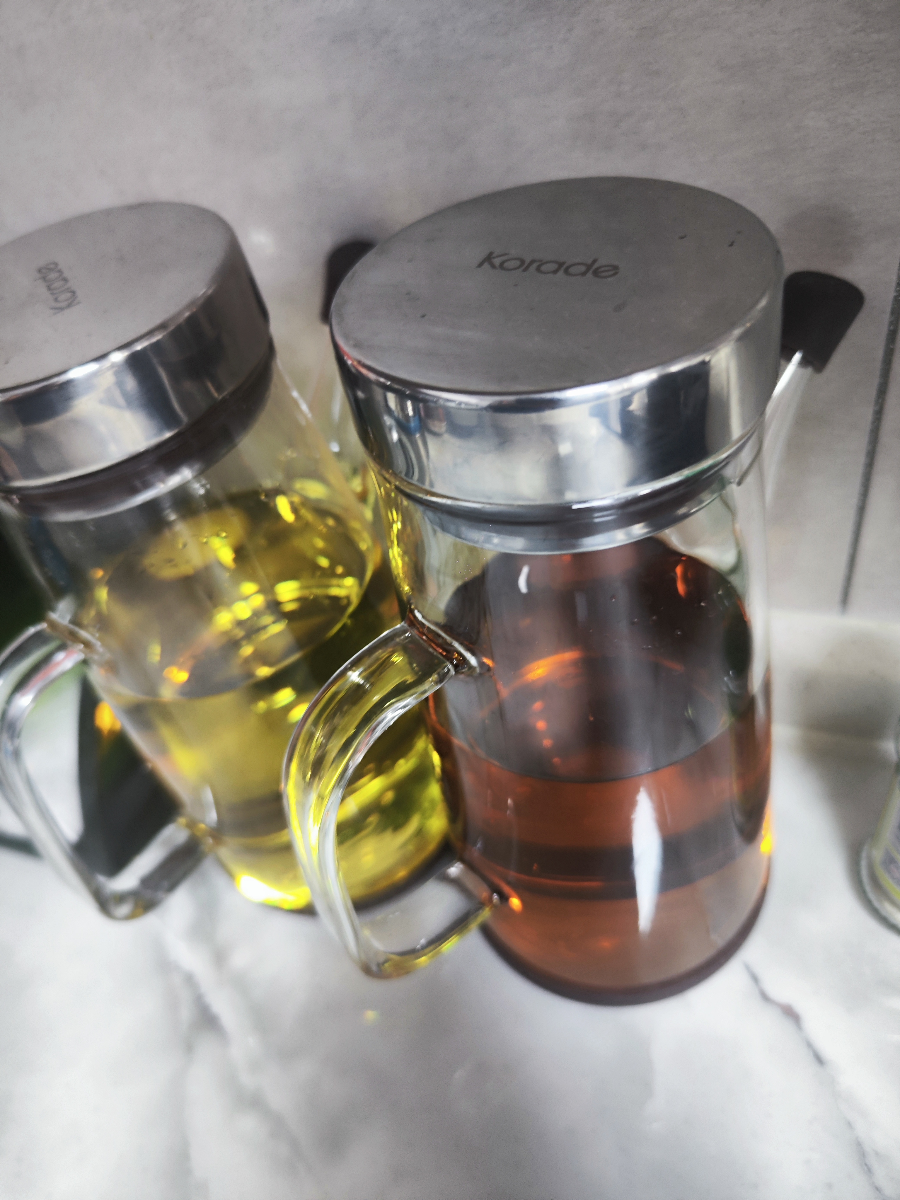 korade玻璃油壶家用厨房不挂油带刻度调味瓶油瓶防漏酱油醋调料高端油瓶 800ML 高硼硅玻璃油壶 实拍图