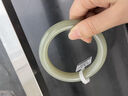 五花八门和田玉手镯女 浅青玉镯子天然高冰玉石手镯节日生日礼物附证书 深色 57-59圈口 实拍图