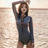 柯帛（KEBO）泳衣女连体修身遮肚显瘦保守长袖防晒比基尼泡温泉游泳衣ins网红 如图 XL 实拍图