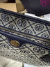 Tory Burch 汤丽柏琦 T MONOGRAM 小号拉链托特包TB 152299 海军蓝 405 OS 实拍图