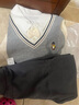 威尔贝鲁（WELLBER）童装儿童衣服长袖男女中小童学院风假两件套装25春 学院灰110cm 实拍图
