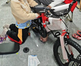 童贝星儿童自行车男孩2-3-6-8-9岁小孩单车脚踏车宝宝童车 中国红+ 一体轮 +后座款头盔大礼包 16寸适合身高105-125cm 实拍图