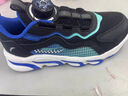 安踏儿童运动鞋男女童跑步鞋秋冬季网革旋钮扣犟弹科技学生赤焰跑鞋 【男革面】黑/蓝/绿5523N-2 41 脚长约25.5cm 实拍图