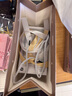金隆兴中号5个古典礼品袋生日礼物盒包装袋开学季七夕情人节手提袋 卡其 实拍图