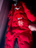 巴拉巴拉婴儿连体衣轻薄羽绒服男女童2024冬装抱衣爬服喜庆萌208424120206 实拍图