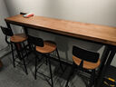 木办实木吧台桌家用奶茶店咖啡厅图书馆餐厅休闲吧阳台高脚长条餐桌椅 实拍图