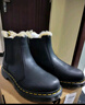 马丁博士（Dr.Martens）2976 Leonore冬加绒厚保暖雪地靴切尔西靴 黑色 37 实拍图
