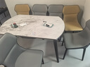全友家居 现代简约岩板餐桌椅组合伸缩功能可折叠家用吃饭桌子家具 实拍图