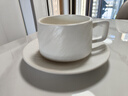 INMIND HOUSE轻奢咖啡杯碟套装精致高级感拿铁杯马克杯欧式陶瓷下午茶杯子陶瓷 咖啡杯碟套装-洁白 产品规格图见图二 实拍图