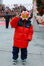 雪中飞【双面穿】儿童羽绒服冬季轻薄男女童面包服羽绒服中国红130cm 实拍图