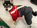 憨憨宠宠物狗狗衣服 狗衣服中小型犬泰迪衣服冬季加绒加厚背带裤猫衣服 红色背带裤M号推荐7-8斤宠物 实拍图