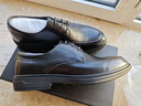 奥康（Aokang）系带舒适大底纯色商务正装透气男士皮鞋 黑41码 实拍图