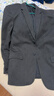 罗蒙（ROMON）西服男士春秋季毛呢西装男商务休闲上衣服外套男装 灰色加棉 2XL 实拍图