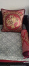 彩润欧式抱枕沙发靠垫方形靠枕套不含芯客厅奢华汽车腰枕套床头靠背垫 国色天香－酒红 58*58CM （外套+内芯） 实拍图