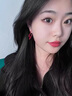 YIZUN. CHOMEL999足银红色爱心耳环女2025本命年耳钉新年过年耳饰礼物送老婆 999银针交叉爱心耳环 实拍图