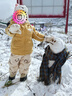 奇诺鼠【官方正品】儿童雪地靴男女童冬季防寒加绒加厚宝宝学步棉鞋保暖 卡其色 26 码(适合脚长15.7-16.2cm) 实拍图