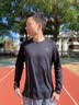 安踏速干长袖t恤男士秋冬季款吸湿透气跑步健身训练服运动衣遮阳罩衫 【吸湿速干Ⅰ】基础黑5404-4 高质价比 S 实拍图