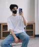 真维斯（Jeanswest）冰丝t恤男夏季网眼速干防晒短袖青少年户外运动休闲宽松体恤汗衫 白色(自由笔尖胸标) L /175(体重120-140斤左右) 实拍图