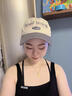 啄木鸟美式复古拼色四季棒球帽女大头围显脸小加大加深宽帽檐鸭舌帽子潮 灰色 均码 实拍图