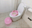 ONLYOU BABY儿童马桶圈大号坐便器男孩女宝宝专用坐垫婴儿便盆梯小孩厕所辅助 维尔粉-PVC软垫马桶圈+踩脚凳 【免安装】全包胶靠背（送挂钩） 实拍图
