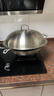 铿锵 双耳炒锅316不锈钢家用电磁炉燃气灶少油烟无涂层炒菜锅大号 316双耳圆底炒锅 38cm 实拍图