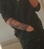 南欧世爵（Nou•Knight） 日式老传统樱花臂草本纹身贴黑臂男女社会半臂果汁半小腿可洗 草本线浪臂 1张试贴 实拍图