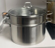 Momscook 不锈钢蒸锅28cm多层蒸格蒸屉304双层复底加厚汤蒸锅两用底高14cm 26×14cm单层蒸锅 1层 26cm 实拍图