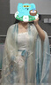 十三余小豆蔻儿[云上流岚]夏季清冷双层大袖衫长衫印花套装汉服女 腰封+配饰 现货 L 实拍图