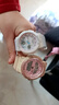 卡西欧（CASIO）BABY-G系列 少女时代霓虹夜光 学生女表考试表防水防震运动日韩表 珊瑚白蓝BGA-250-7A3 实拍图