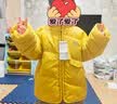 巴拉巴拉童装儿童羽绒服男童外套女童面包服冬装保暖立领外套时尚 中黄30450-白鸭绒 100 cm 实拍图