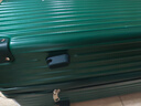 袋鼠（KANGAROO）大容量行李箱男商务出差托运大尺寸皮箱女大号轻便耐用加厚拉杆箱 墨竹绿【高颜值拉链款】 28英寸 【防刮耐磨】 实拍图