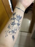 纹墨轩2025草本果汁纹身贴火焰莲花半永久防水图腾男女款花臂花腿不反光 NO.16【玫瑰素叶】草本款 实拍图