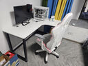 久丞家具转角电脑桌学生家用书桌双人书架一体组合桌卧室拐角L型电竞桌子 【加厚16mm桌面】白色右转角 140x100x74cm 实拍图